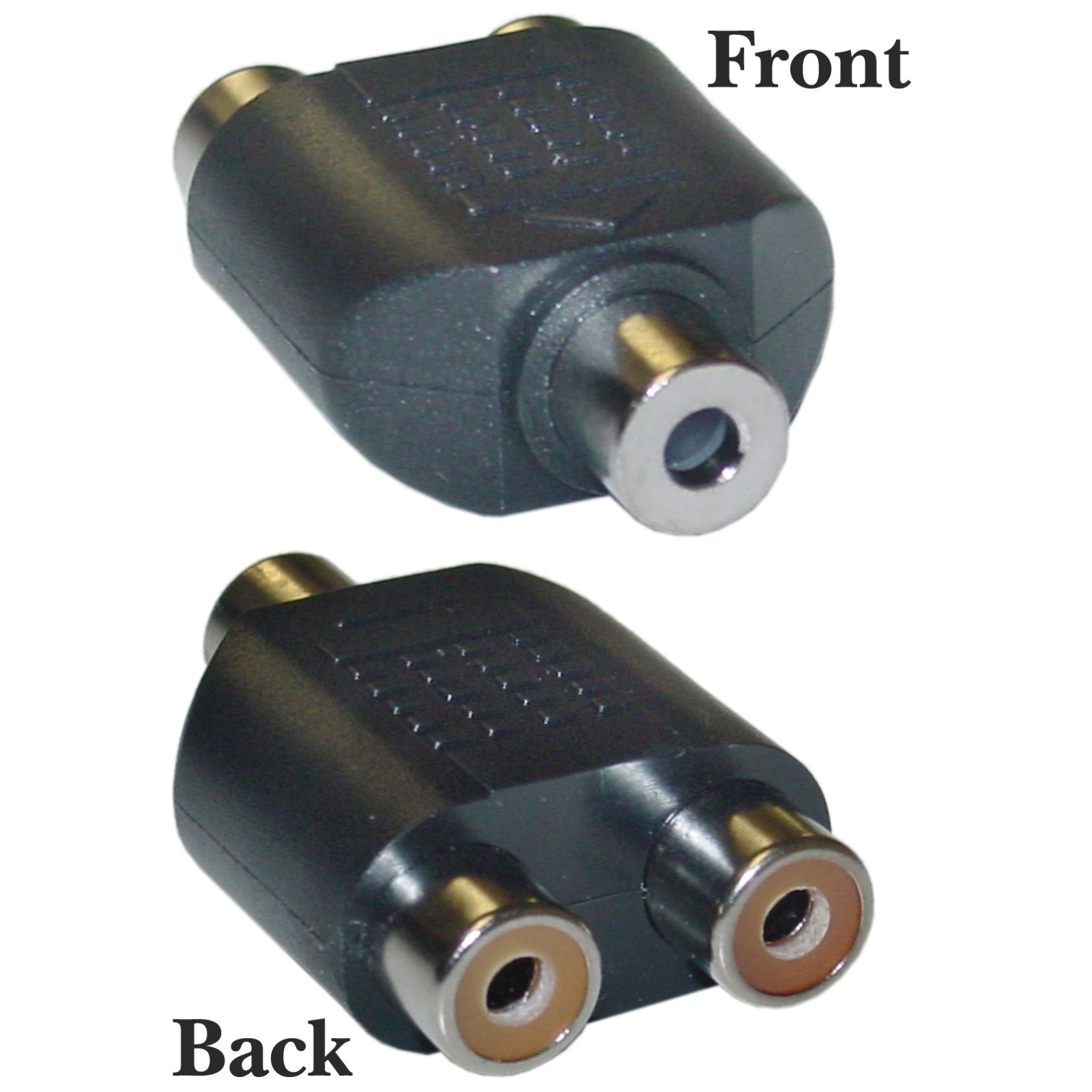 RCA to Stereo adapter, 2 x RCA Female / 1 x 3.5mm Stereo Female    30S1-01400