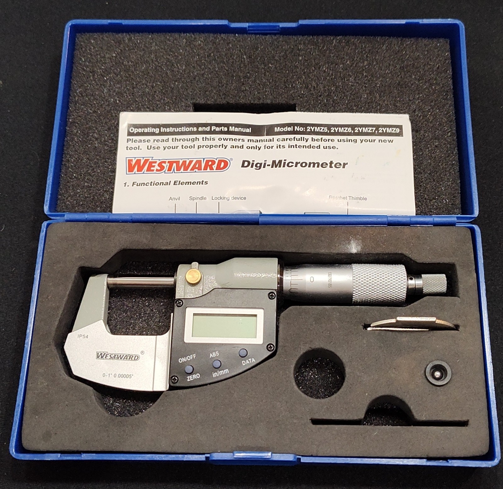 Westward Digi-Micrometer 2YMZ5 With Case