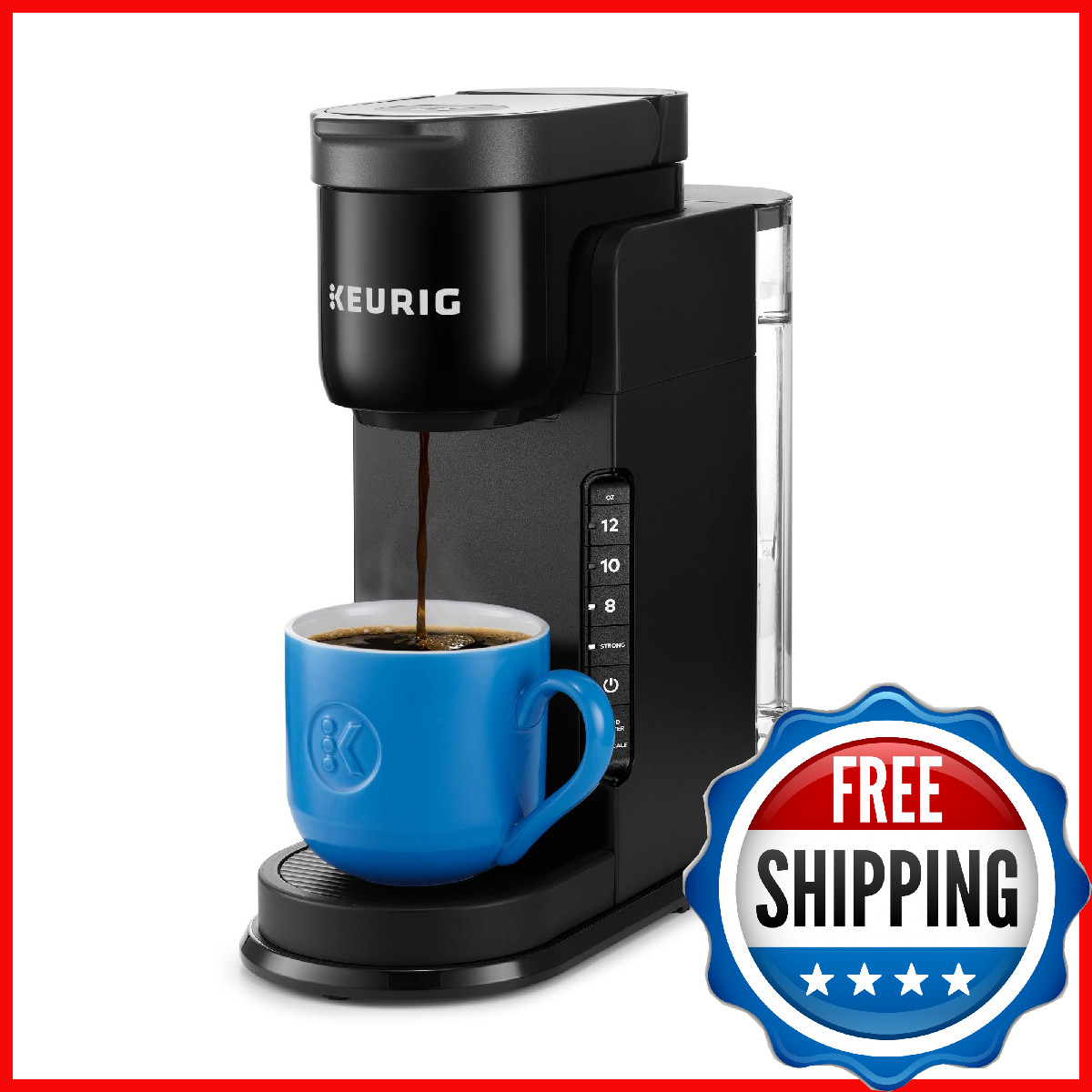 Keurig K-Express Single Serve K-Cup Coffee Maker, 3 Sizes, Strong Brew, Black