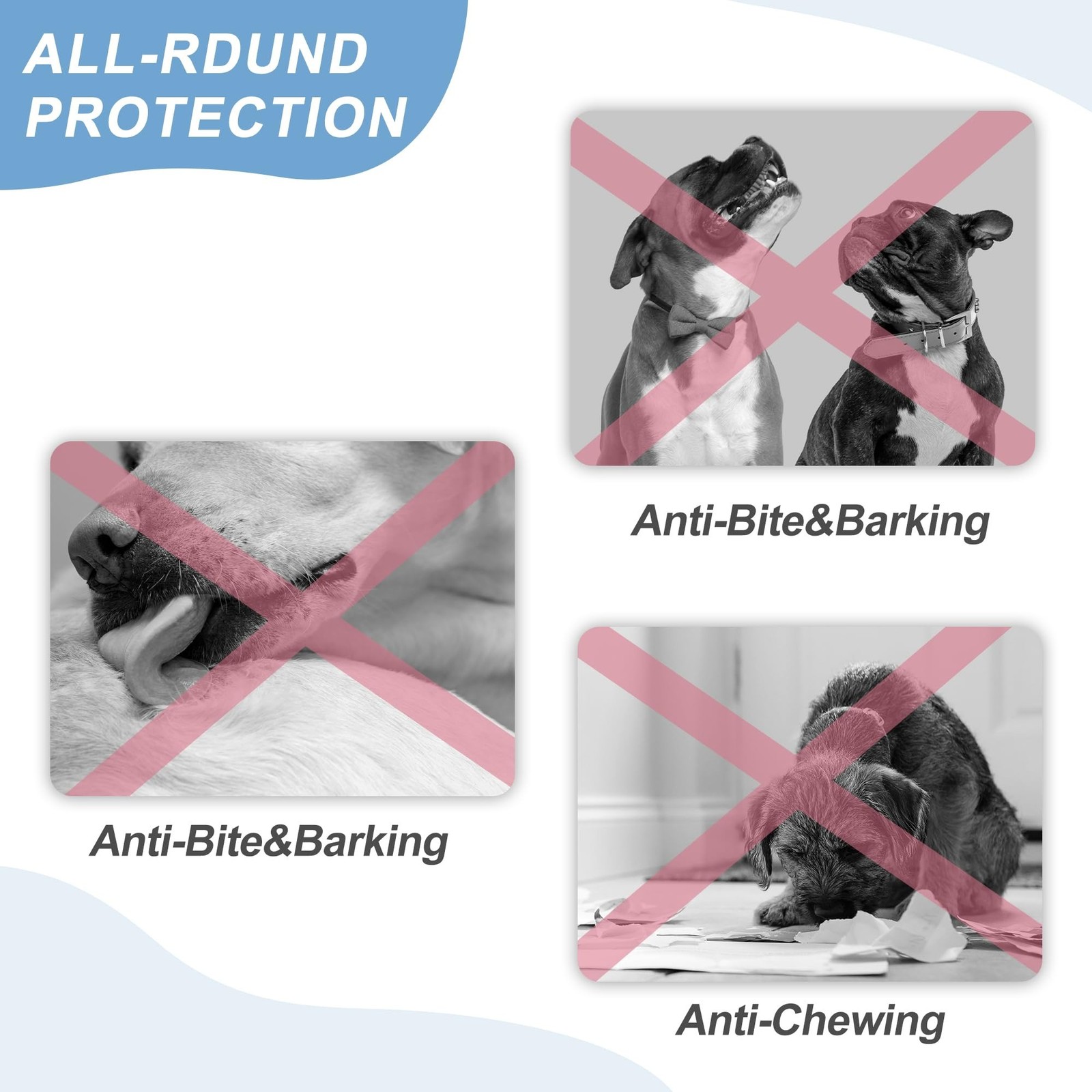 Dog Muzzle, Soft No Barking Bite Mesh Muzzle, Breathable Muzzle Allows Pantin...