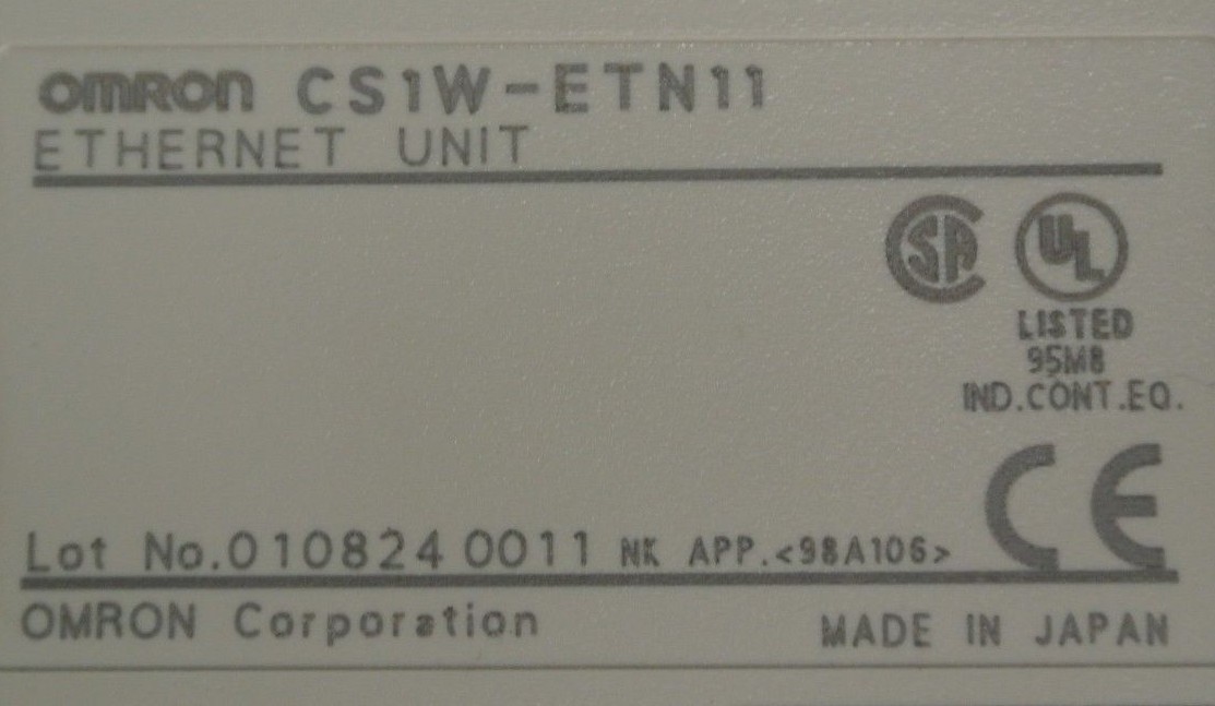 OMRON CS1W-ETN11 / ETHERNET UNIT