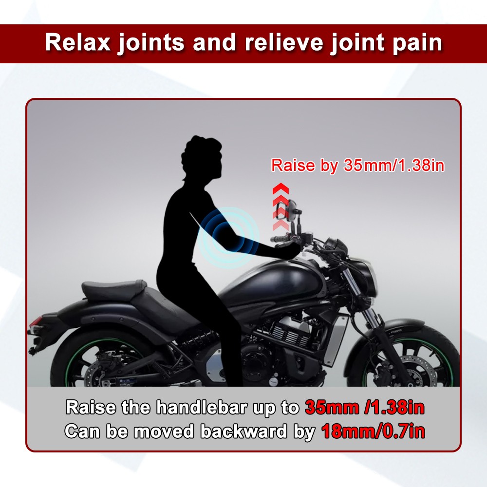 Handlebar Riser with Offset Fit For Kawasaki Vulcan S 650 VN650 / ABS 2015-2025