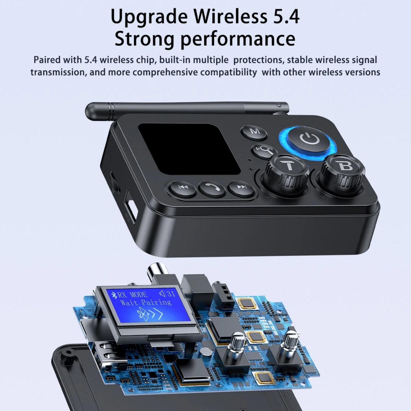 For Bluetooth 5.4 Transmitter Receiver 3.5mm AUX RCA Audio Adapter Replacement