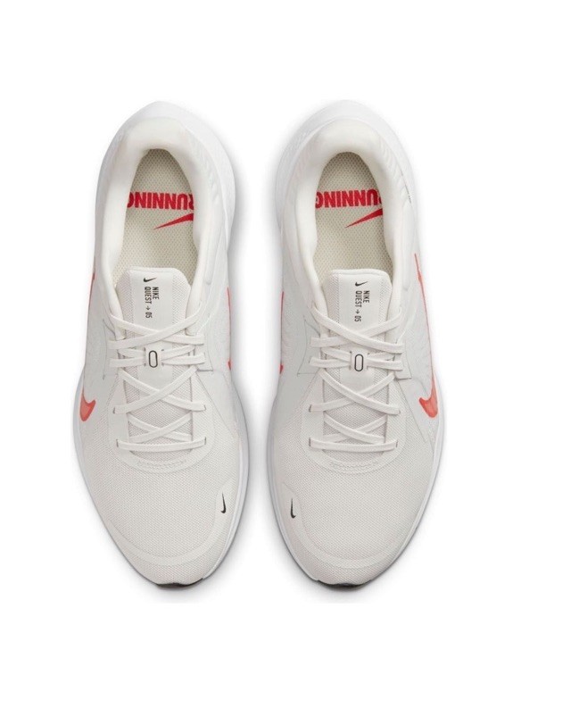 Men Nike Quest 5 Running Shoes Sneakers Platinum Tint Crimson ￼DD0204-007