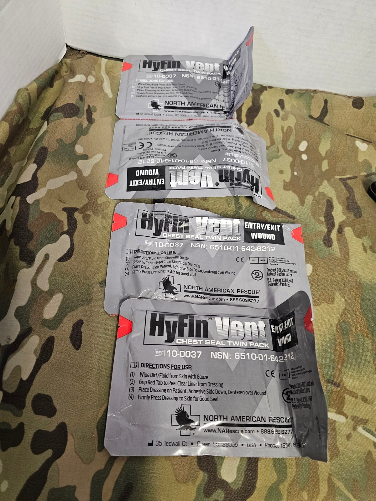 SET OF 2 NAR HyFin Vented Chest Seal - Twin Pack