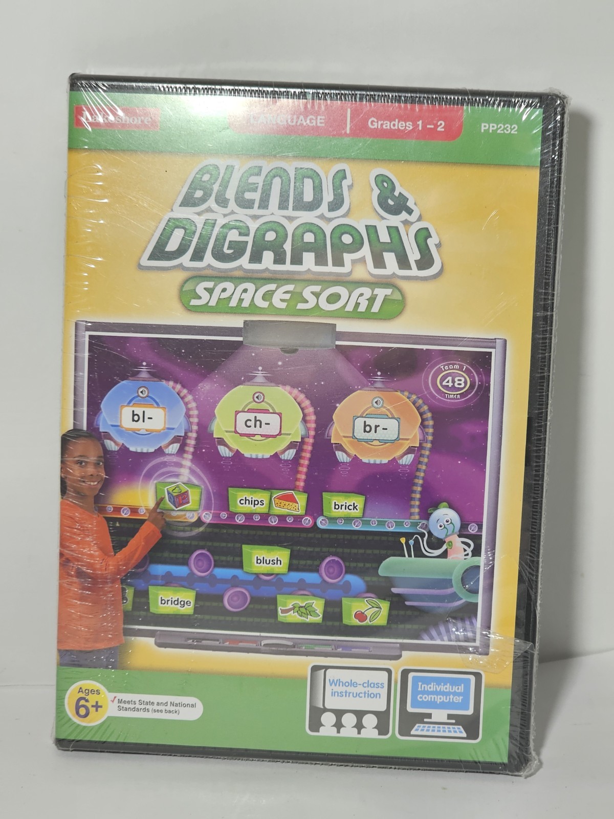Lakeshore Educational Game Lot PC/Mac CD Rom Grades 1-2 Blends & Diagraphs New