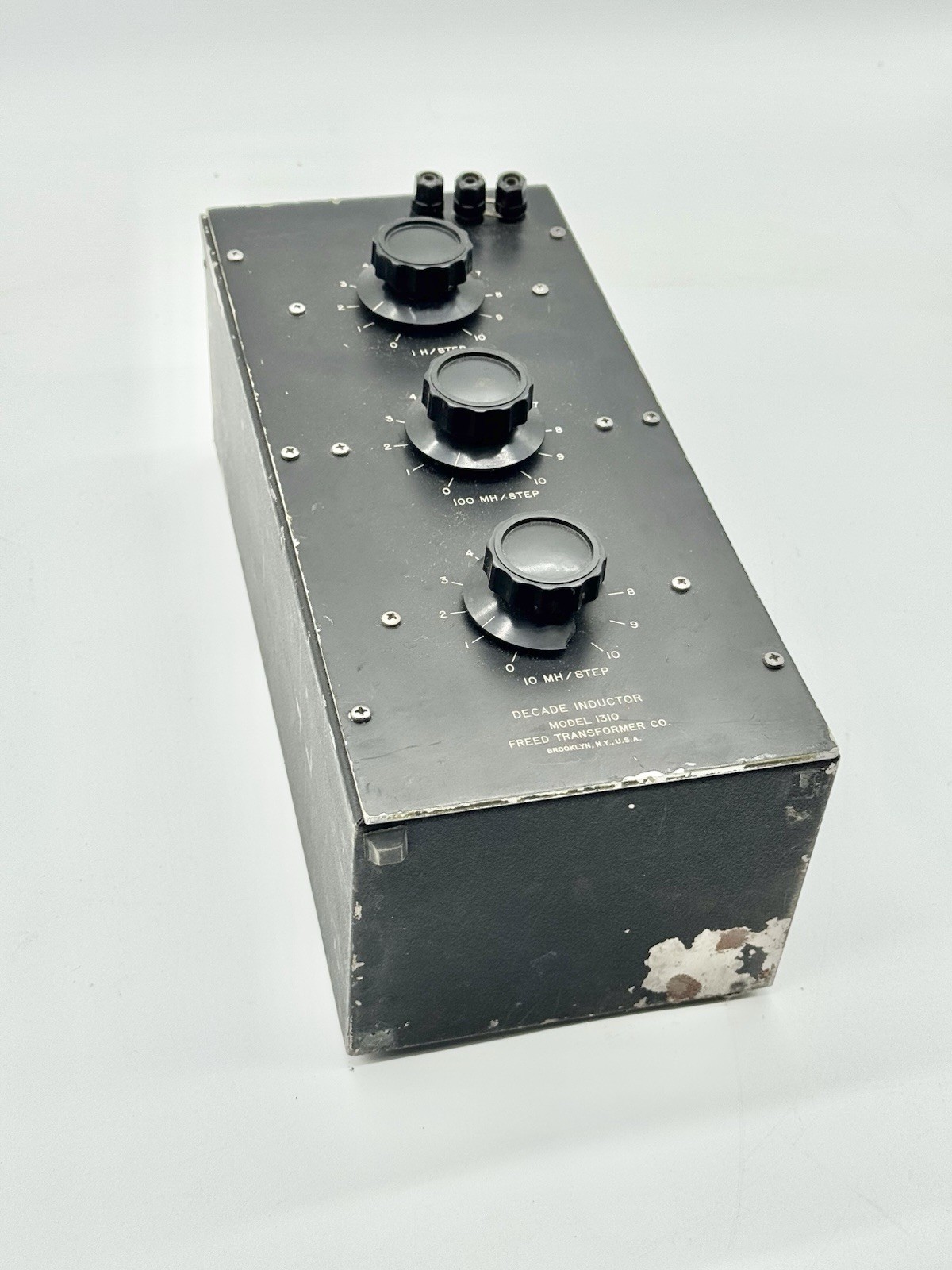 Vintage FREED TRANSFORMER CO. ModeI 1161 Decade Inductor (3 Dial) New My Usa