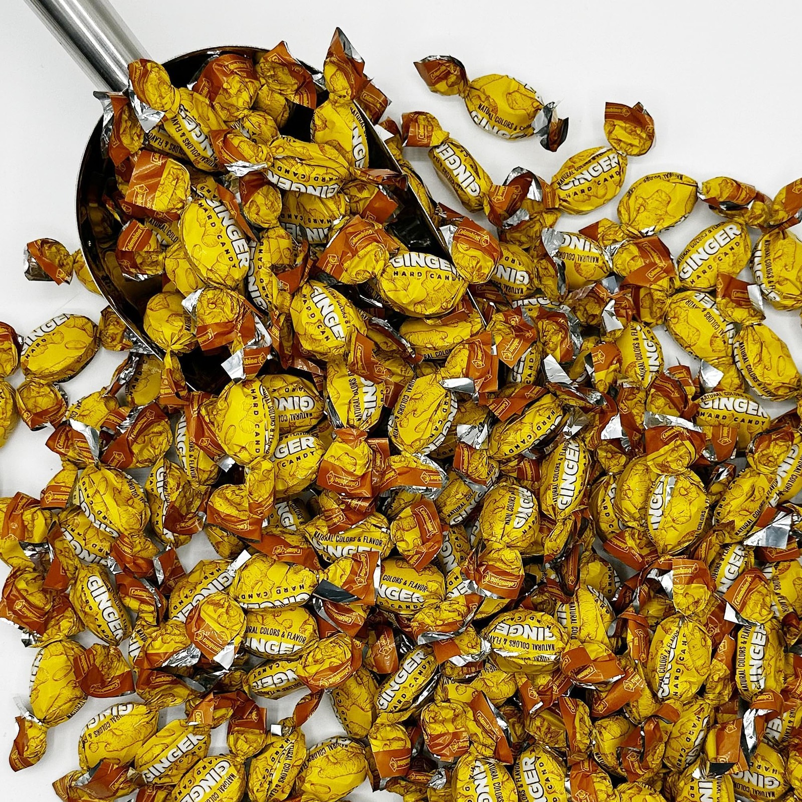 Ginger Candy - 1 Pound Bag - Hard For Nausea 1 Pound, Yellow