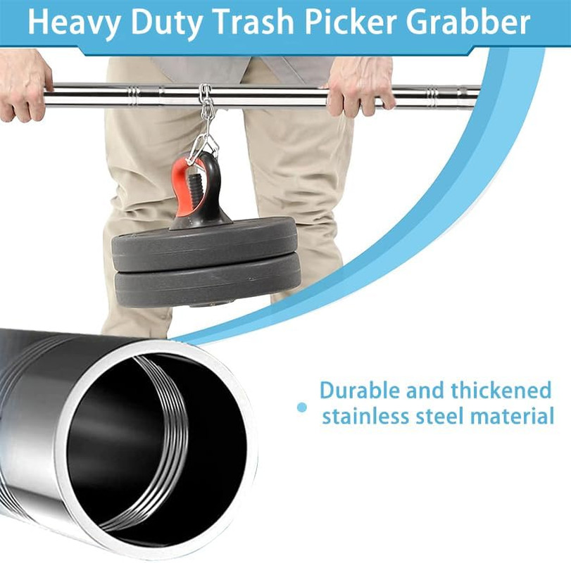 Trash Picker Upper Grabber 62inch Garbage Tool Heavy...