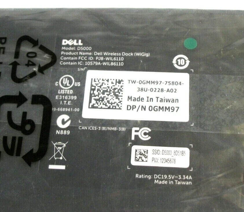Dell D5000 Wireless Dock WiGig Docking Station