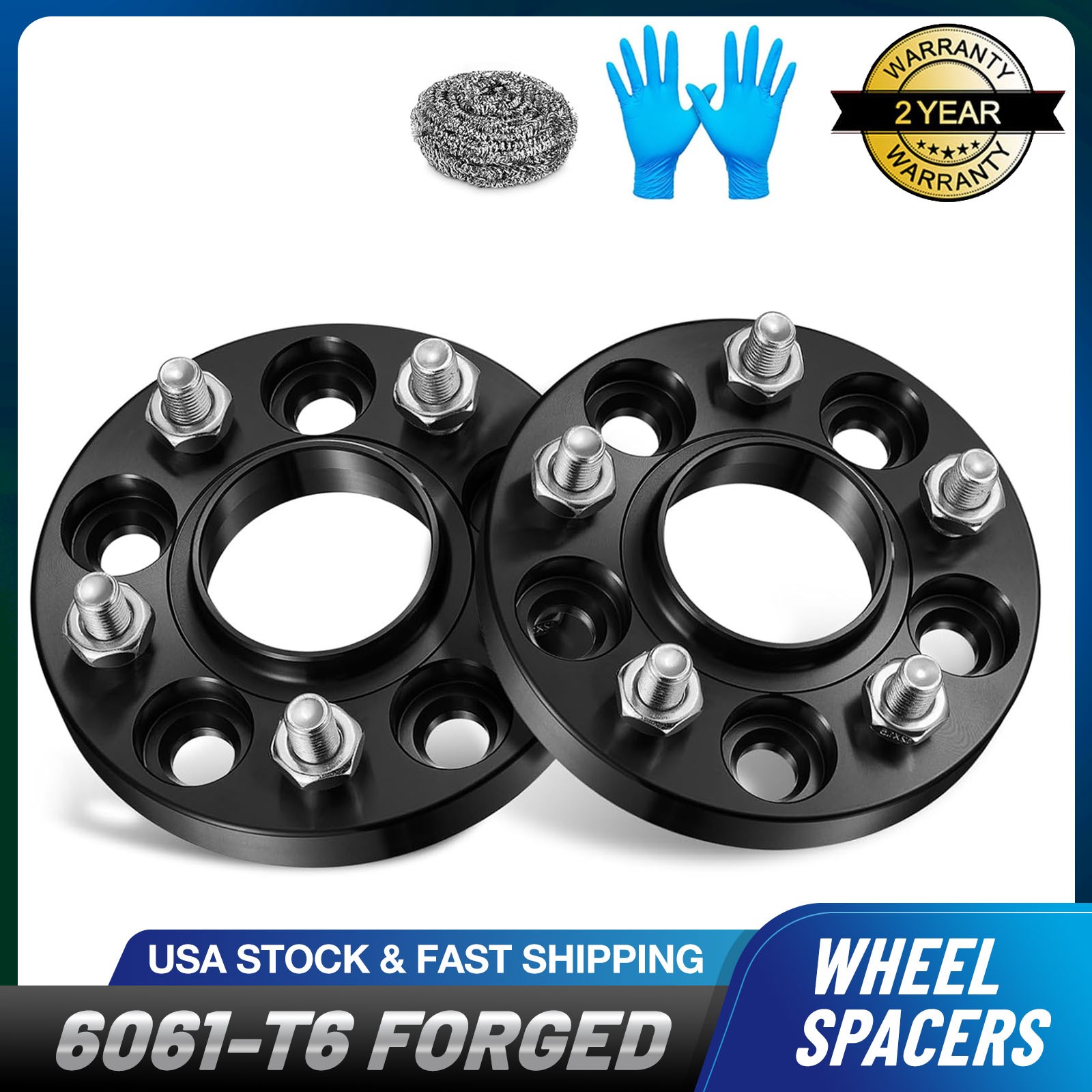 2PCS 20mm 5x108 Hubcentric Wheel Spacers 12x1.5 63.4mm For Jaguar XJR XKR F-Type