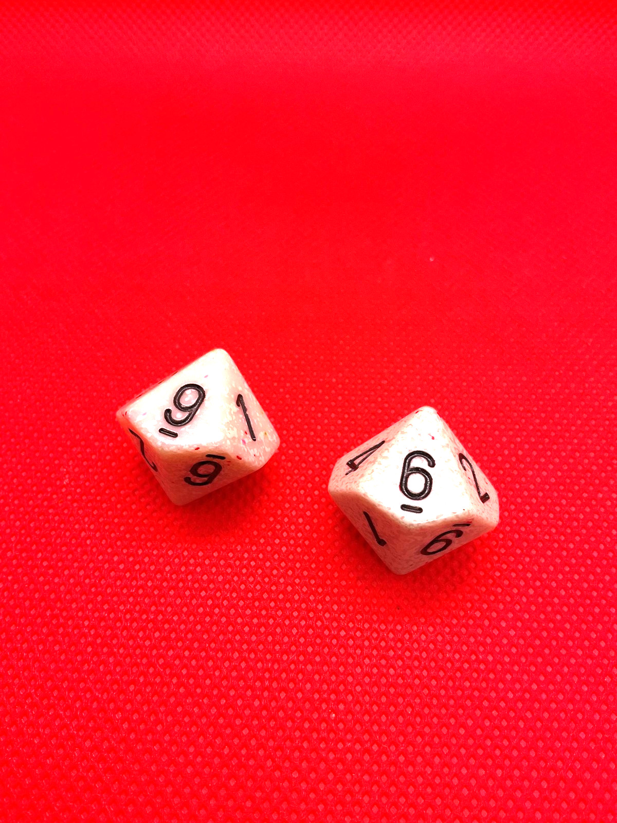 Chessex Pearl Speckled d10 Polyhedral RPG Dice Pair 2pc Tabletop Gaming Set