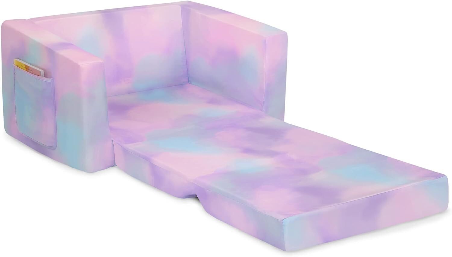 Flip-Out Chair 2in1 Convertible Kids' Lounger Lightweight Machine Washable Cover