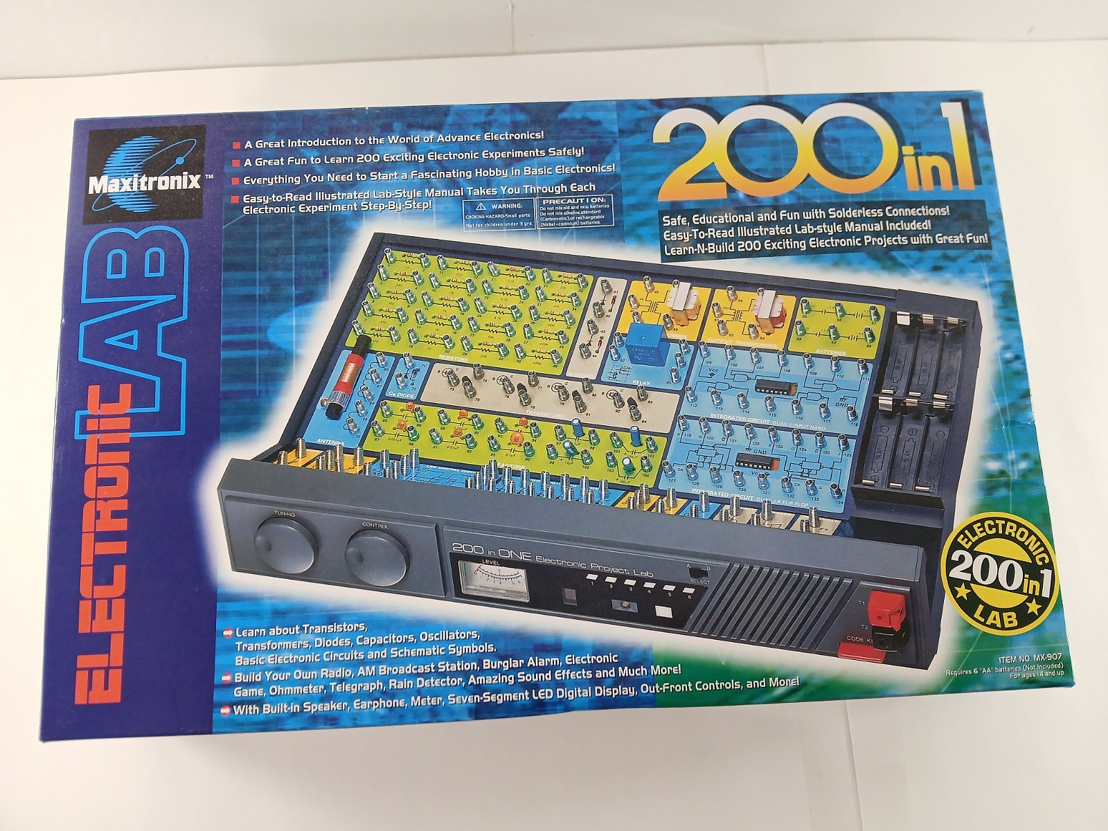 Maxitronix ELECTRONIC LEARNING LAB With 200 Educational Wiring Projects COMPLETE