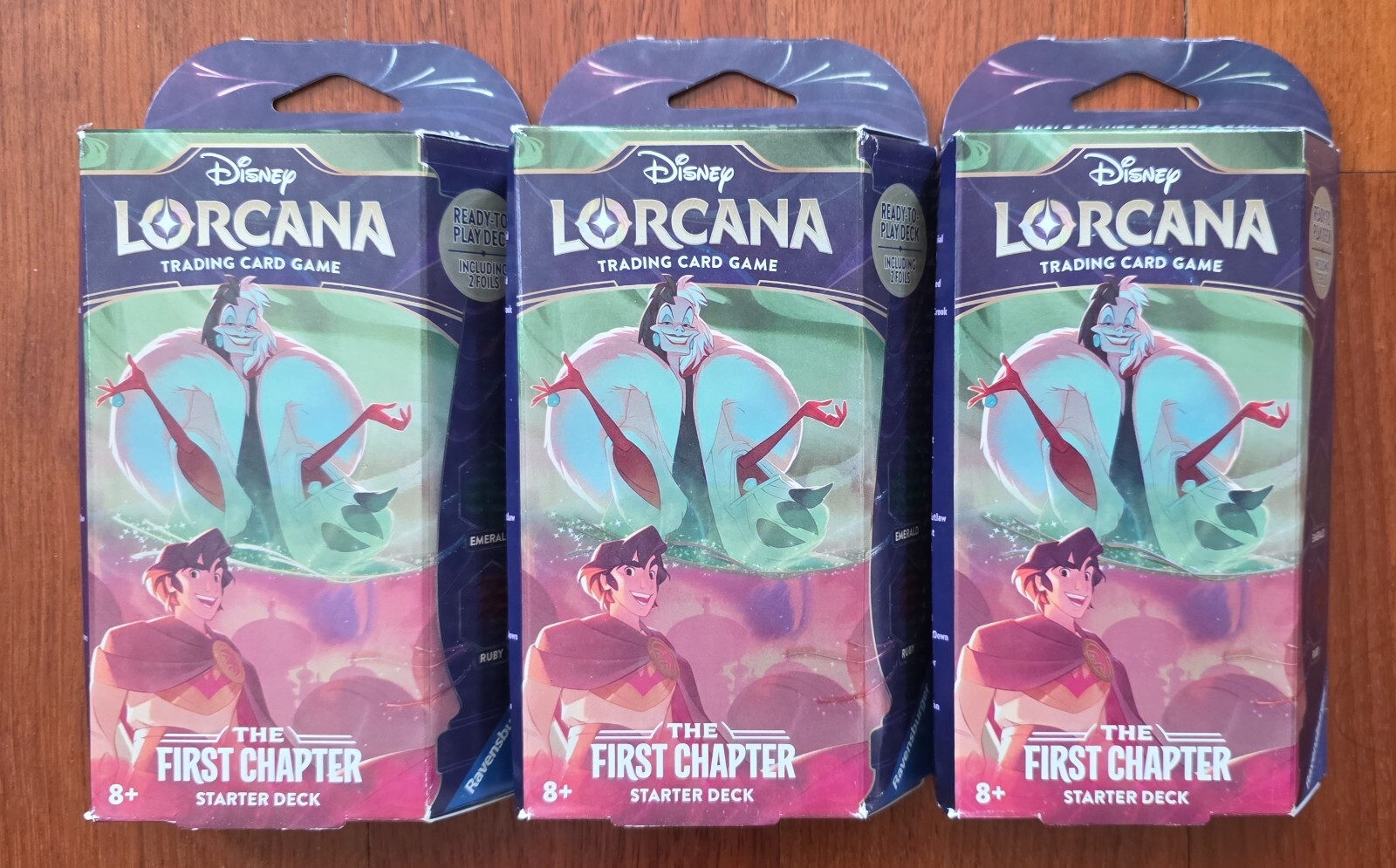Brand New - Disney Lorcana Trading Card Game First Chapter Starter Deck Set of 3