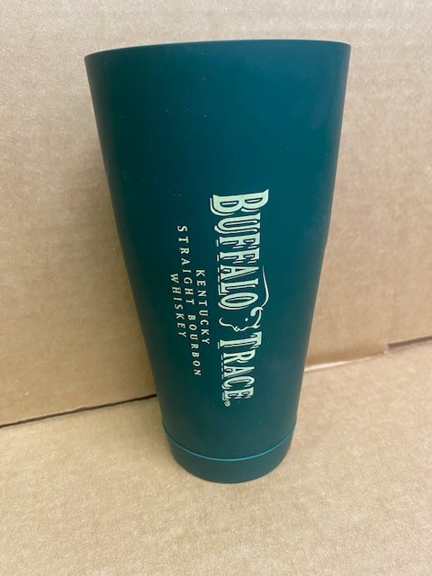 Buffalo Trace Bourbon Whiskey Cocktail Shaker Tin Metal Green Collectible (NEW)