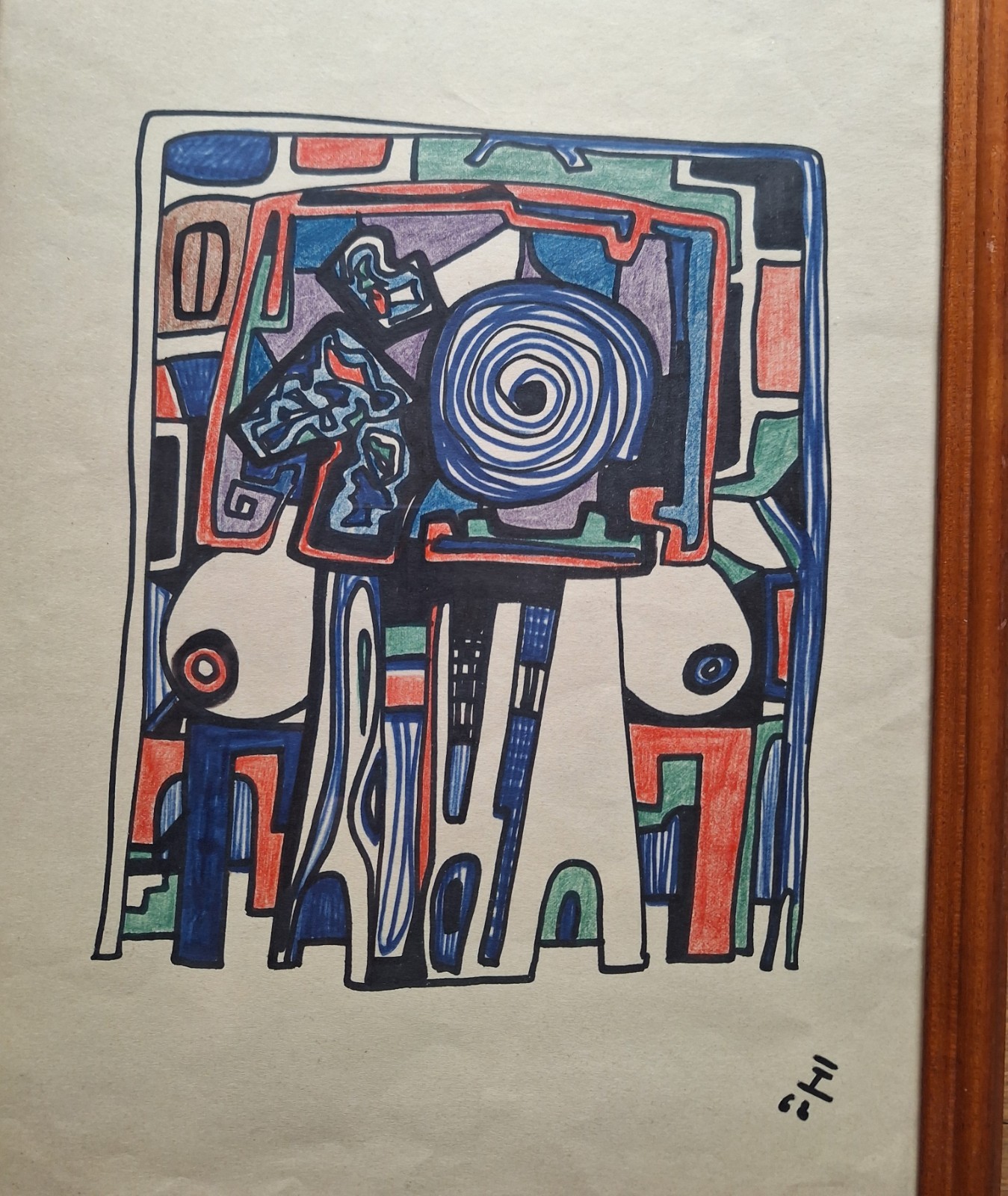 Werner Eckelt 1914-1990 Berlin Photographer/Painter Drawing Signed