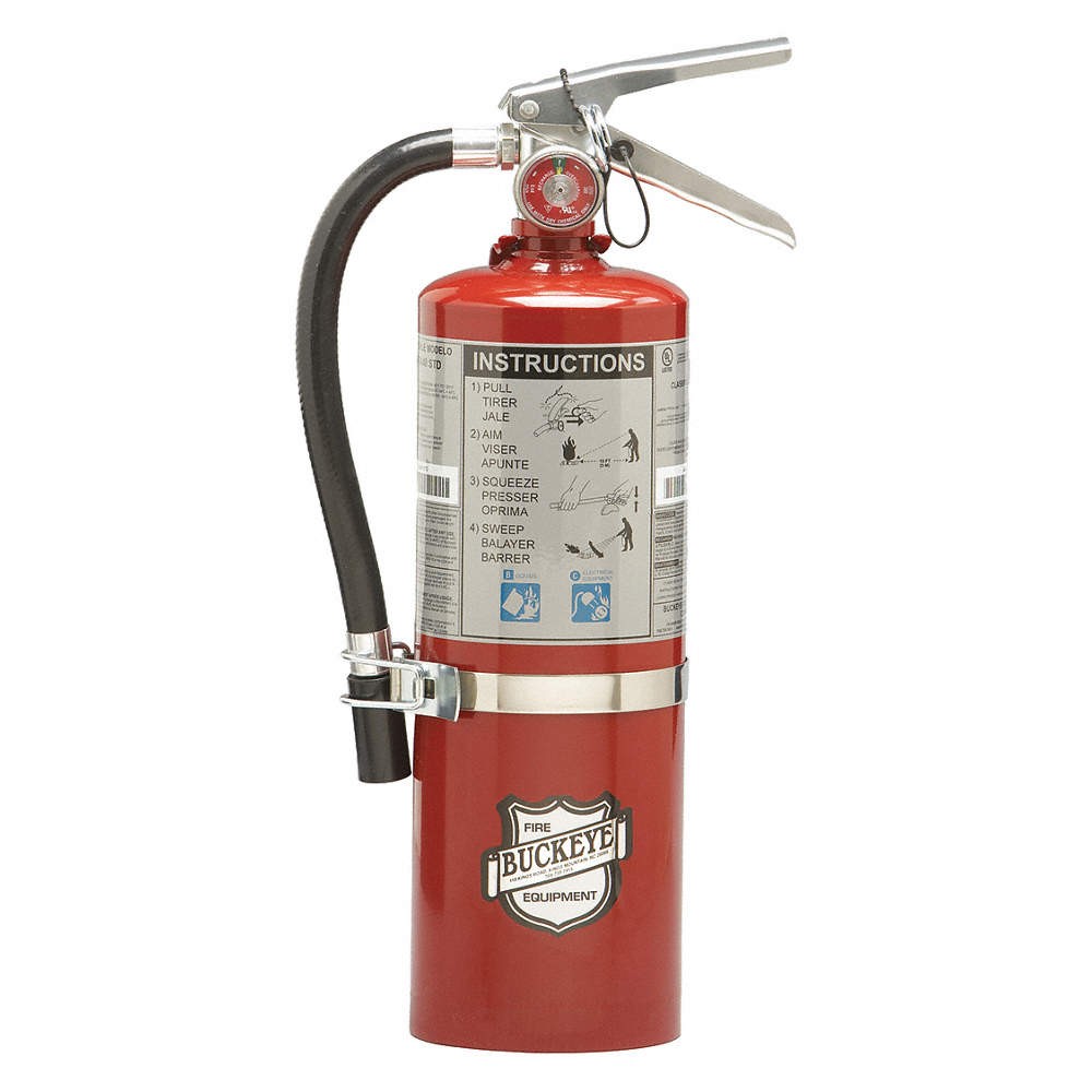 BUCKEYE 13514 Fire Extinguisher,Steel,Red,BC 35WT13