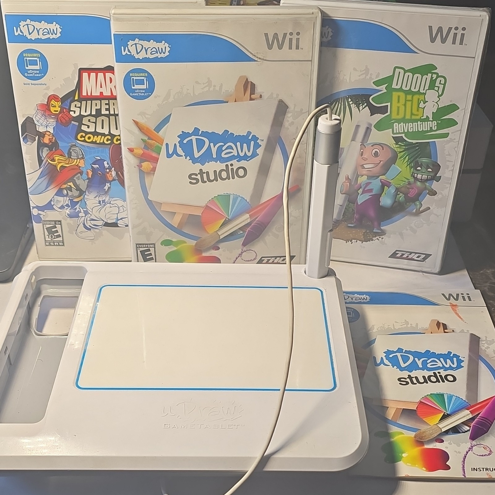 uDraw GameTablet Bundle for Nintendo Wii with Stylus 2 games