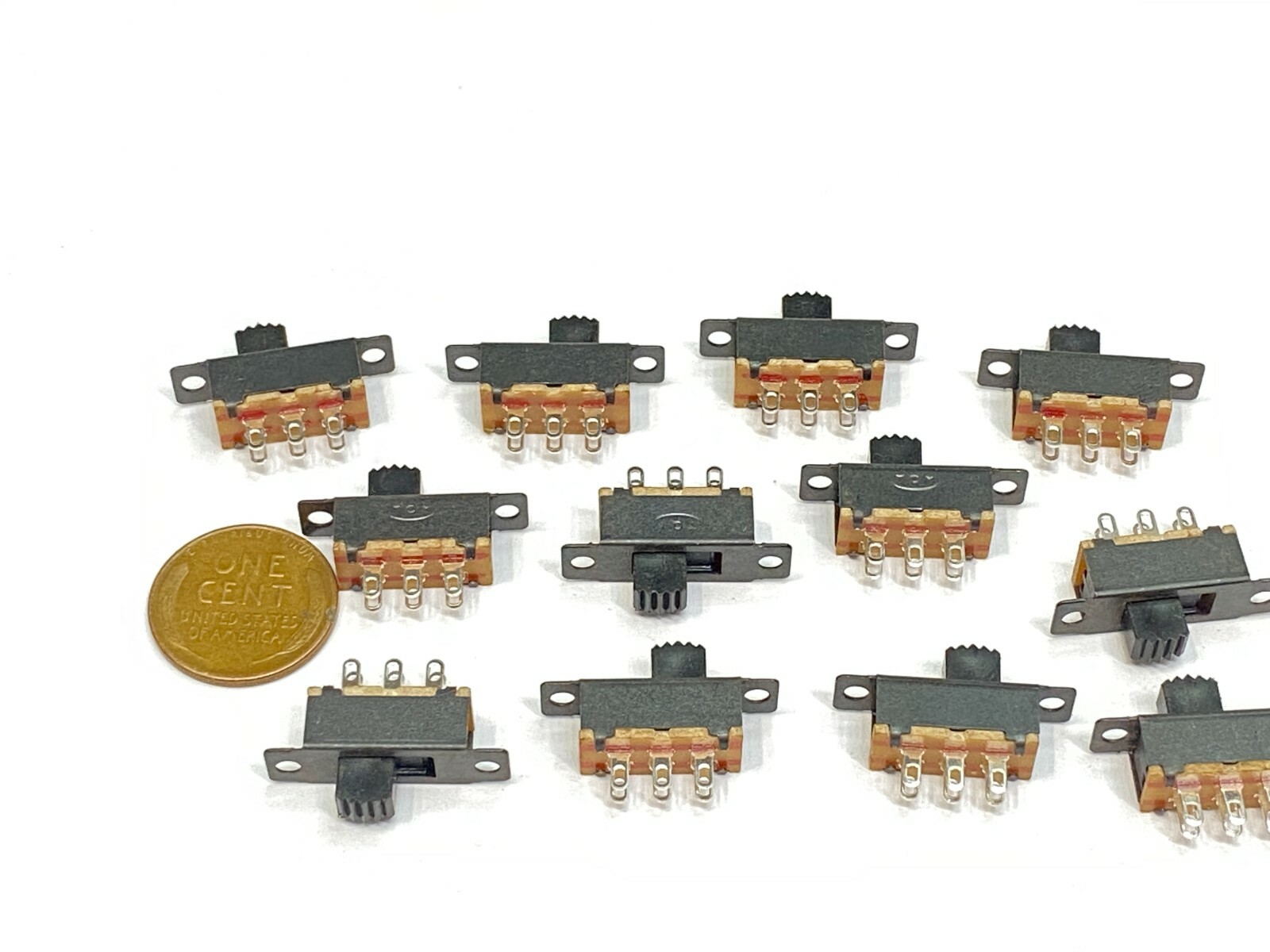 12 x Mini Slide Switch 6-Pin 2-Position DPDT On/On Slider Switches Black Tiny C1