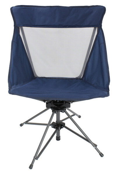 Zenithen Limited Swivel Folding Chair, Navy Color With Mesh Back Cool Seating
