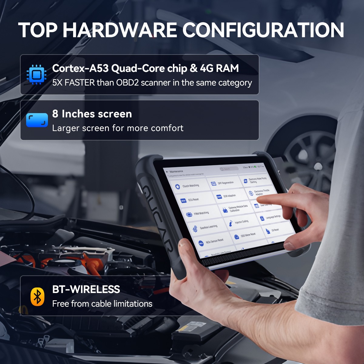 MUCAR 892BT OBD2 Scanner Key Programming Diagnostic Scanner LifeFree Update
