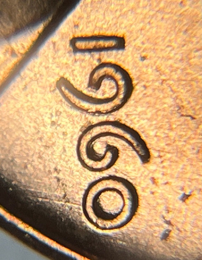 1960 Lincoln Penny Errors DDO Doubling In Date Errors Uncirculated
