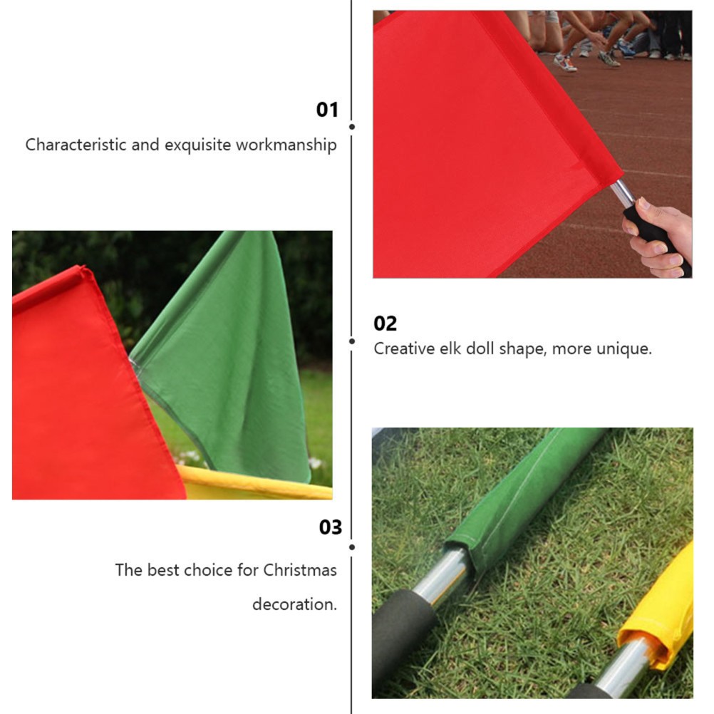 4 Pcs Hand Referee Flags With High Visibility For Sports Events