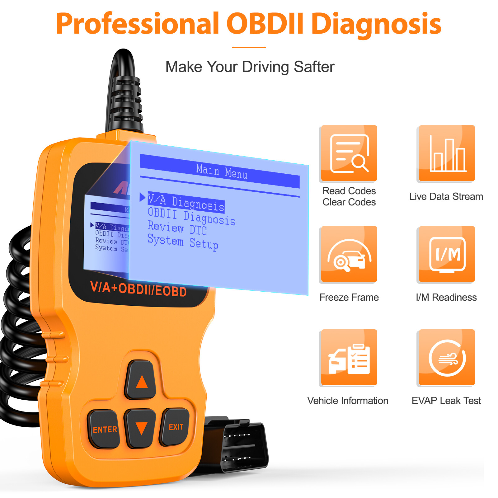 Ancel AD310 OBD2 Scanner Auto Car Code Reader Check Engine Fault Diagnostic Tool