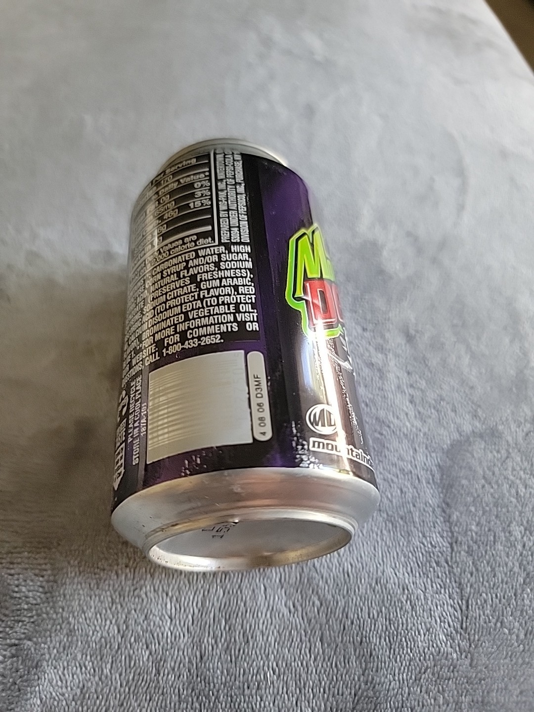 Mountain Dew Pitch Black Can - Limited Edition - Pop-top Unopened empty can