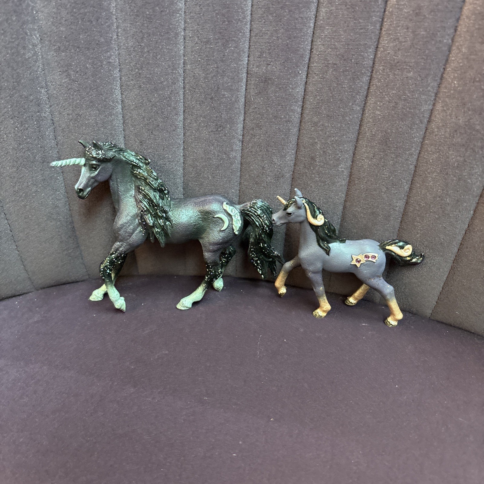 Schleich 70578 Moon Unicorn Stallion Bayala + Shooting Star Unicorn Lot Of 2