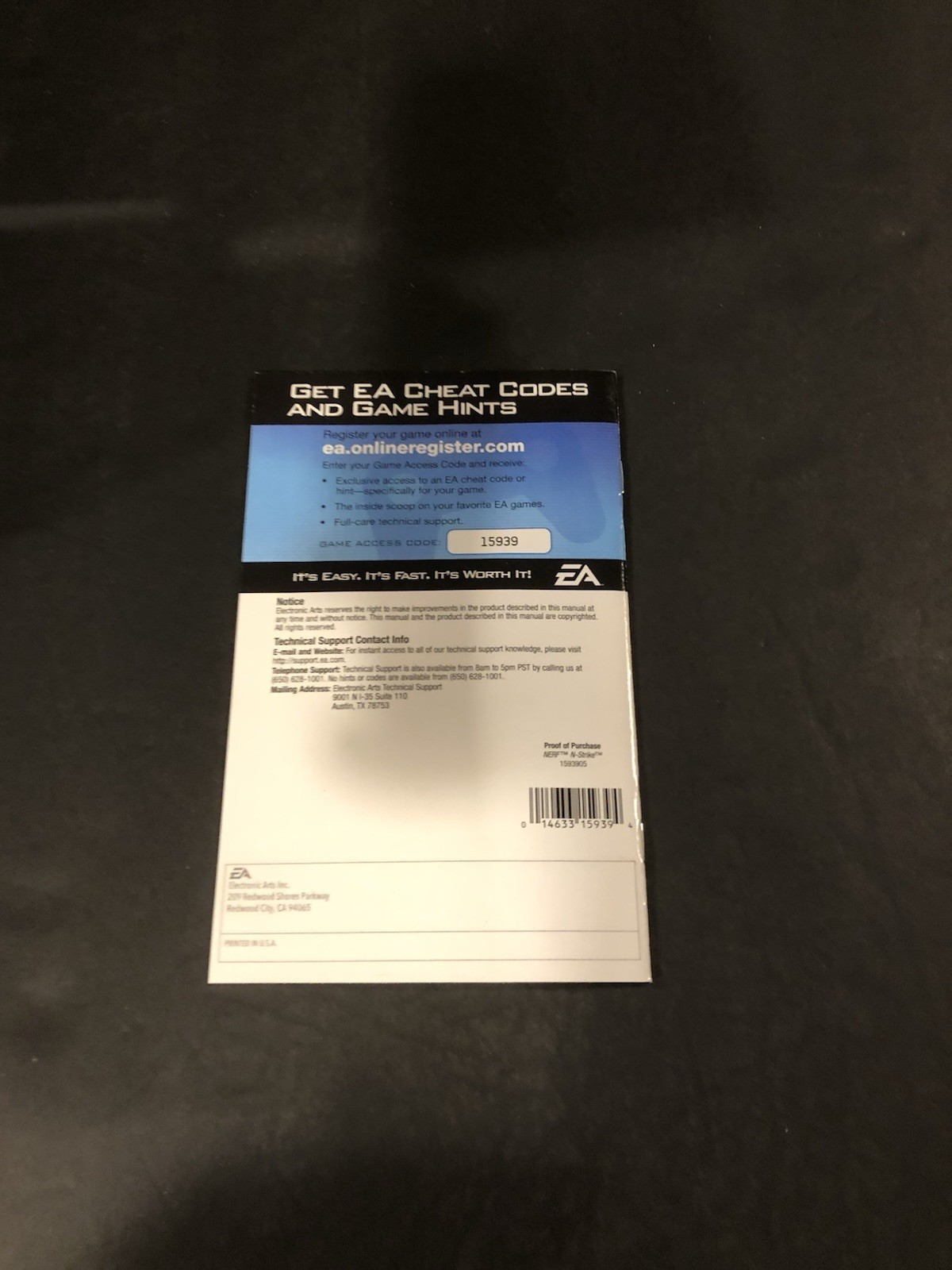 Nerf Wii Manual Only