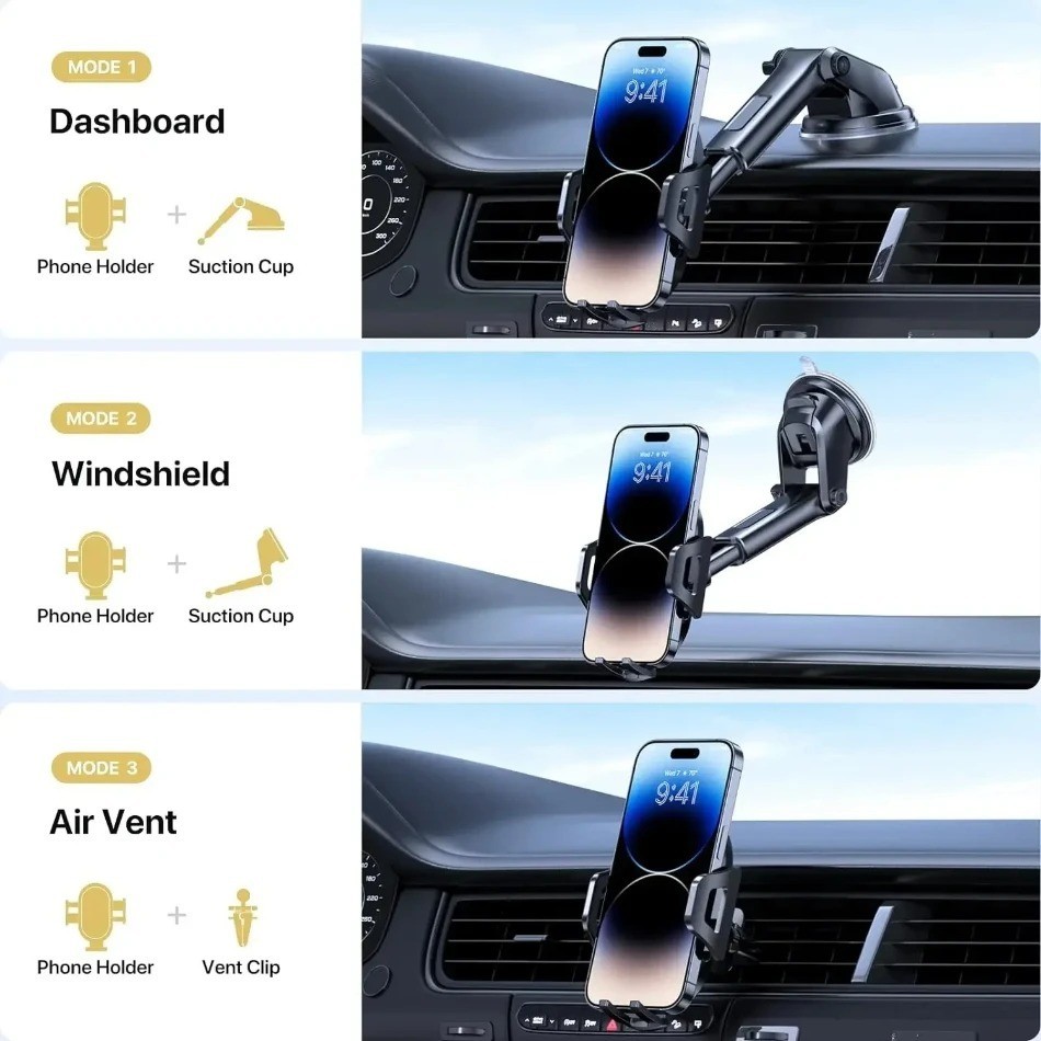 360° Universal Mount Holder Car Stand Windshield For Mobile Cell Phone GPS
