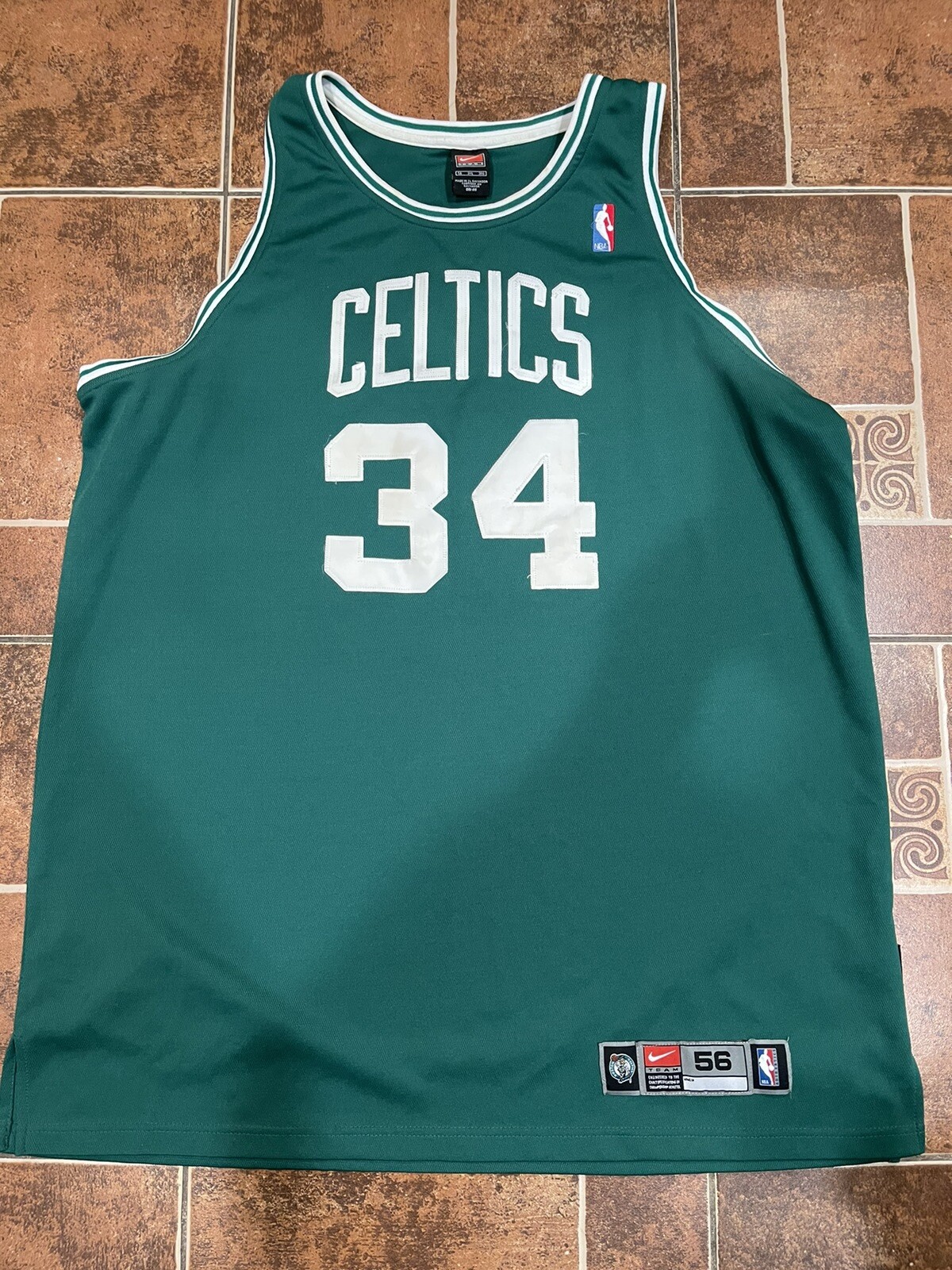 Nike Vintage Boston Celtics Paul Pierce Authentic  Jersey Sz 56 XXXL Rare Gem