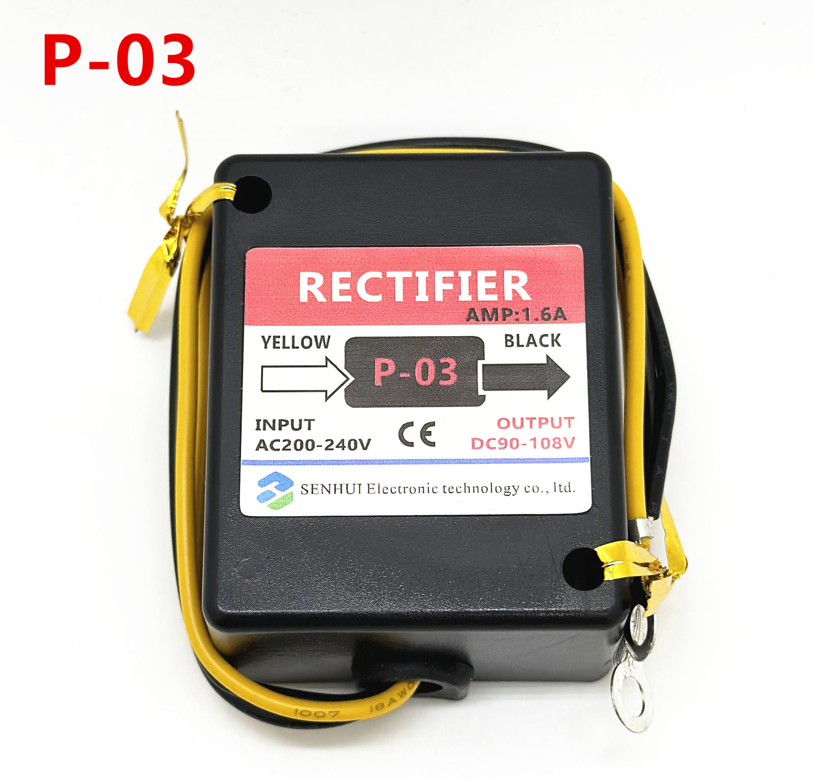 Motor Brake Rectifier P-03 1.6A 220-240VAC 90-108VDC POWER UNIT
