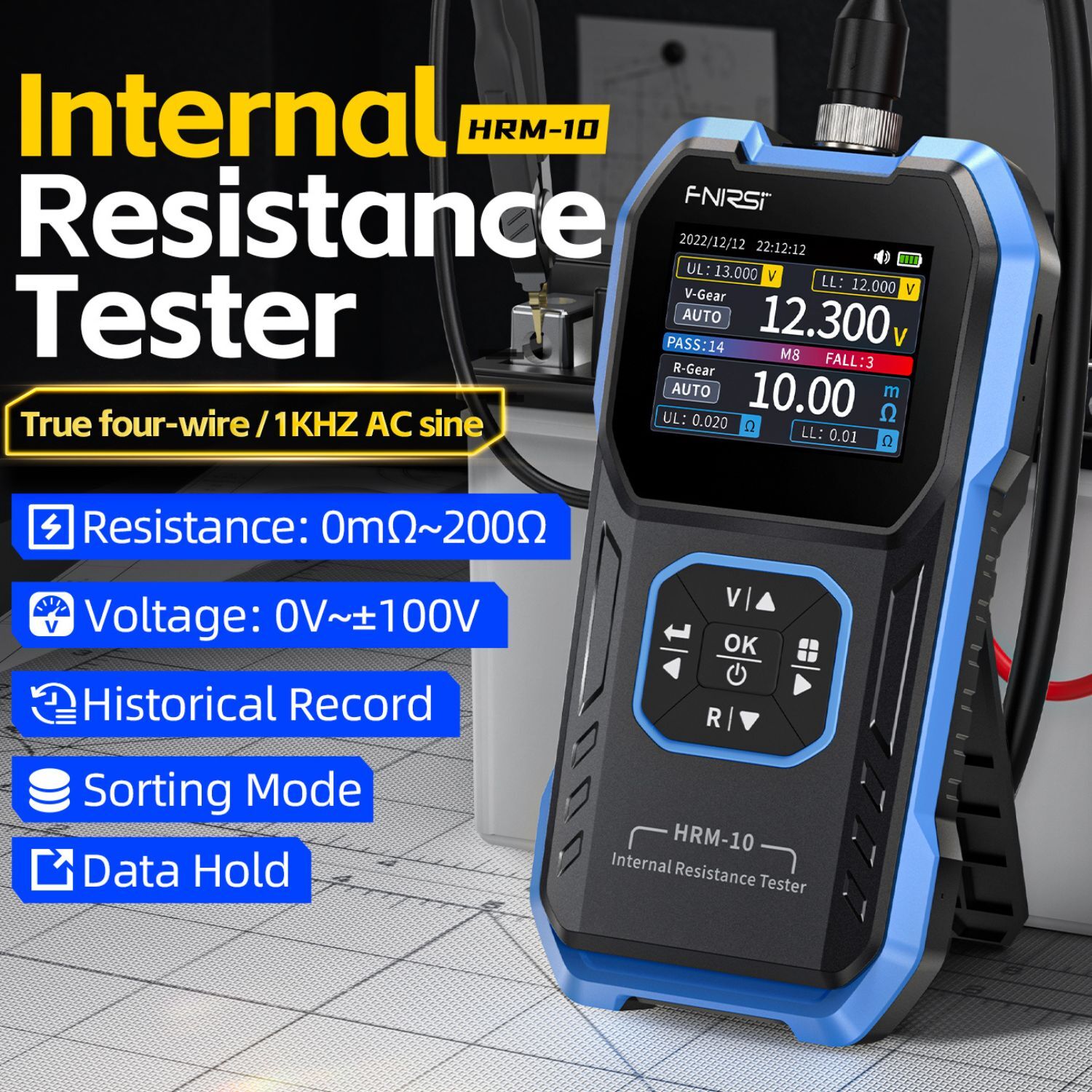 FNIRSI Battery Voltage Internal Resistance Tester Car Battery Capacitor Tester