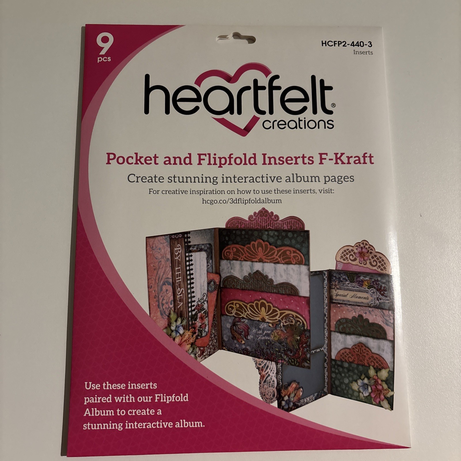 Heartfelt Creations HCFP2-440-3 Pocket and Flipfold Inserts F-Kraft