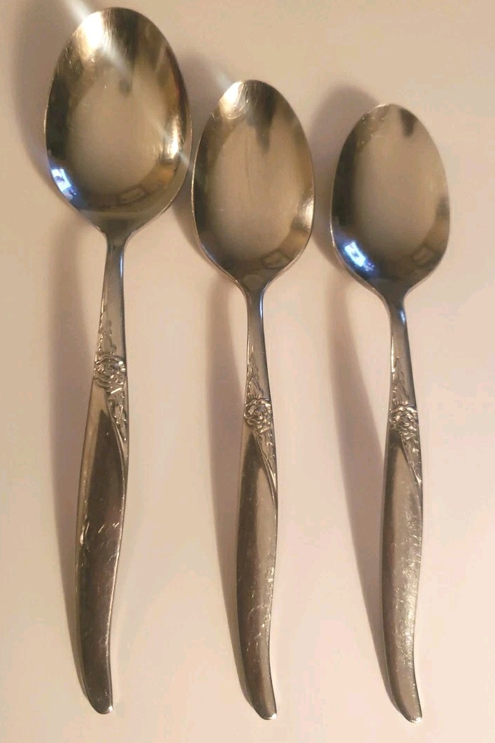 Oneida Stainless LASTING ROSE Set of 3 Replacement Spoons