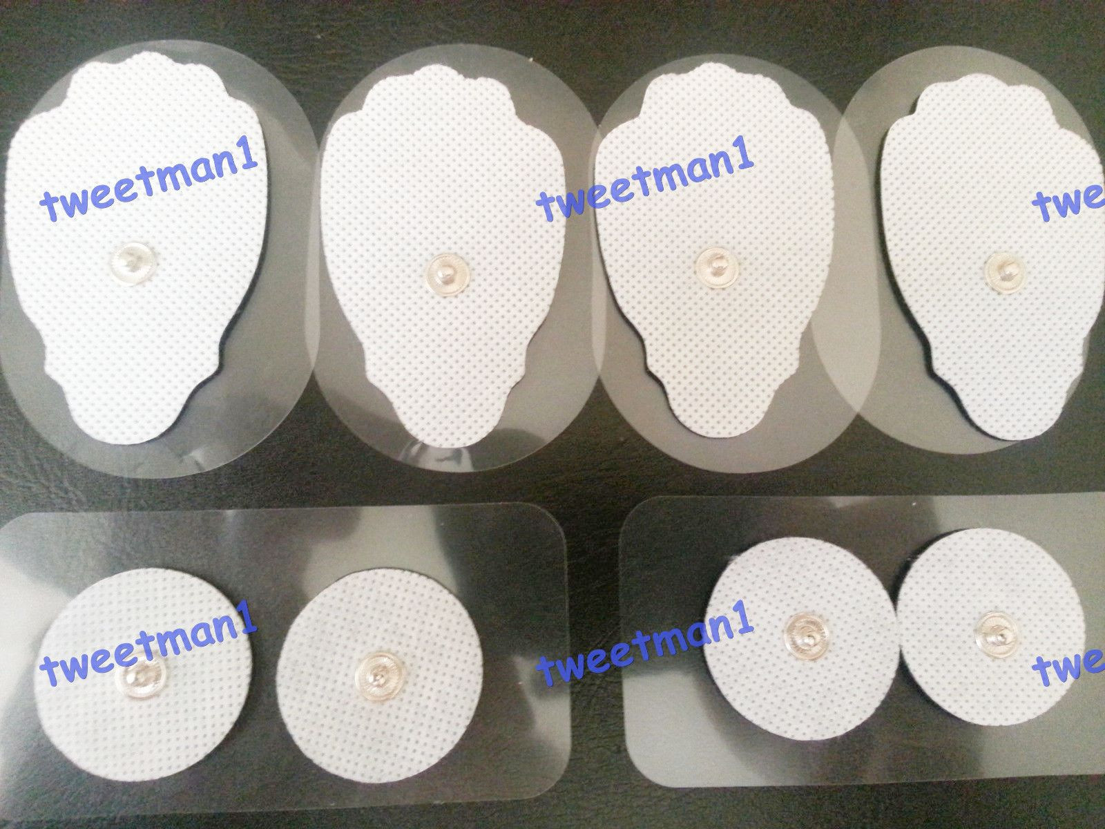 REPLACEMENT ELECTRODE PADS (4 LG, 4 SM) COMPATIBLE w/ SMART RELIEF MASSAGER