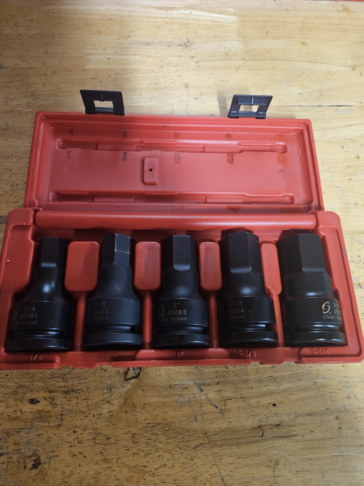 SUNEX TOOLS 4506, 3/4" Drive Impact Hex Driver Set, 5-Pieces, SAE, 3/4" - 1-1/4"