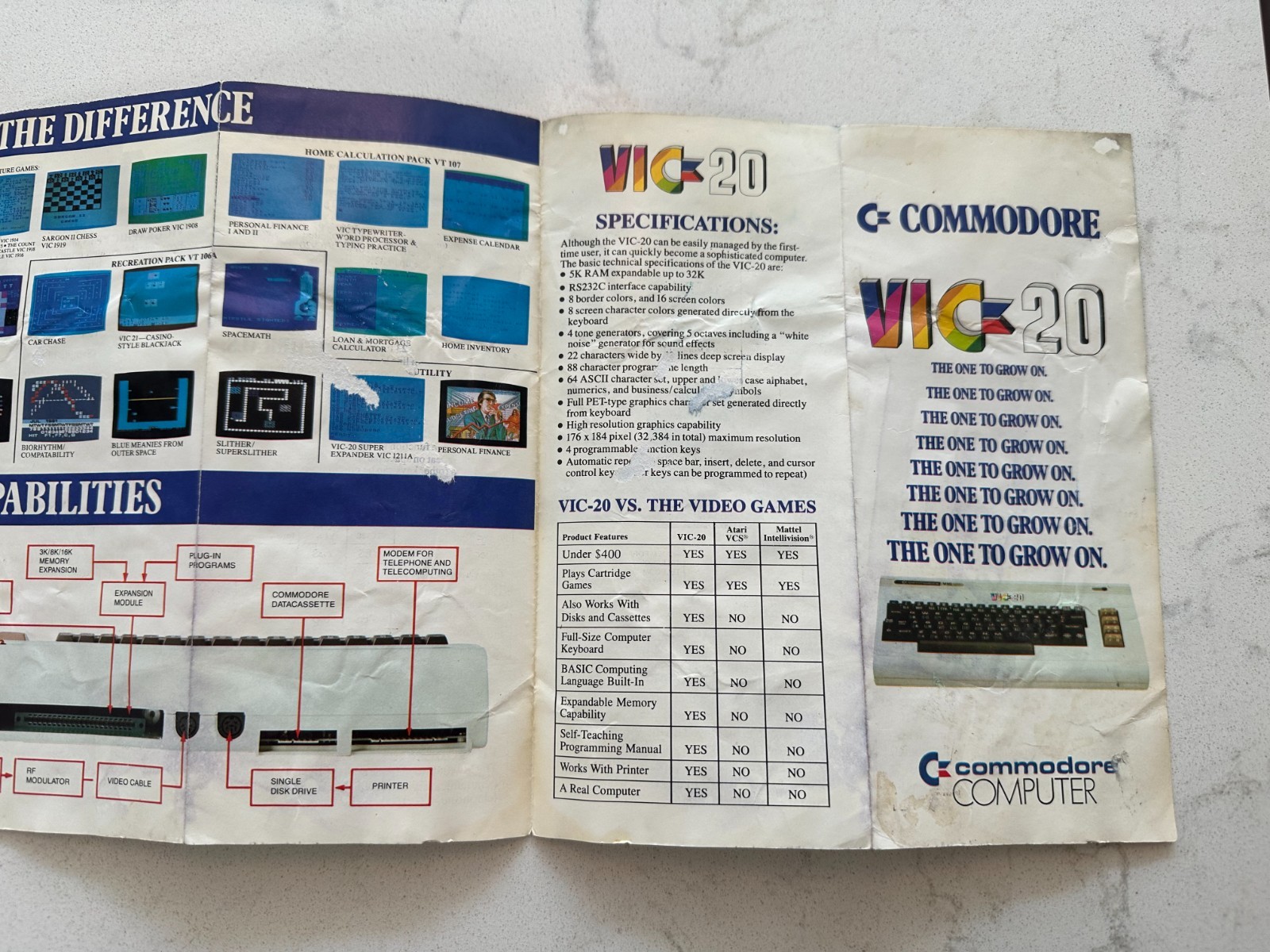 Rare Commodore VIC-20 Ad Pamphlet Flyer Fold-Out