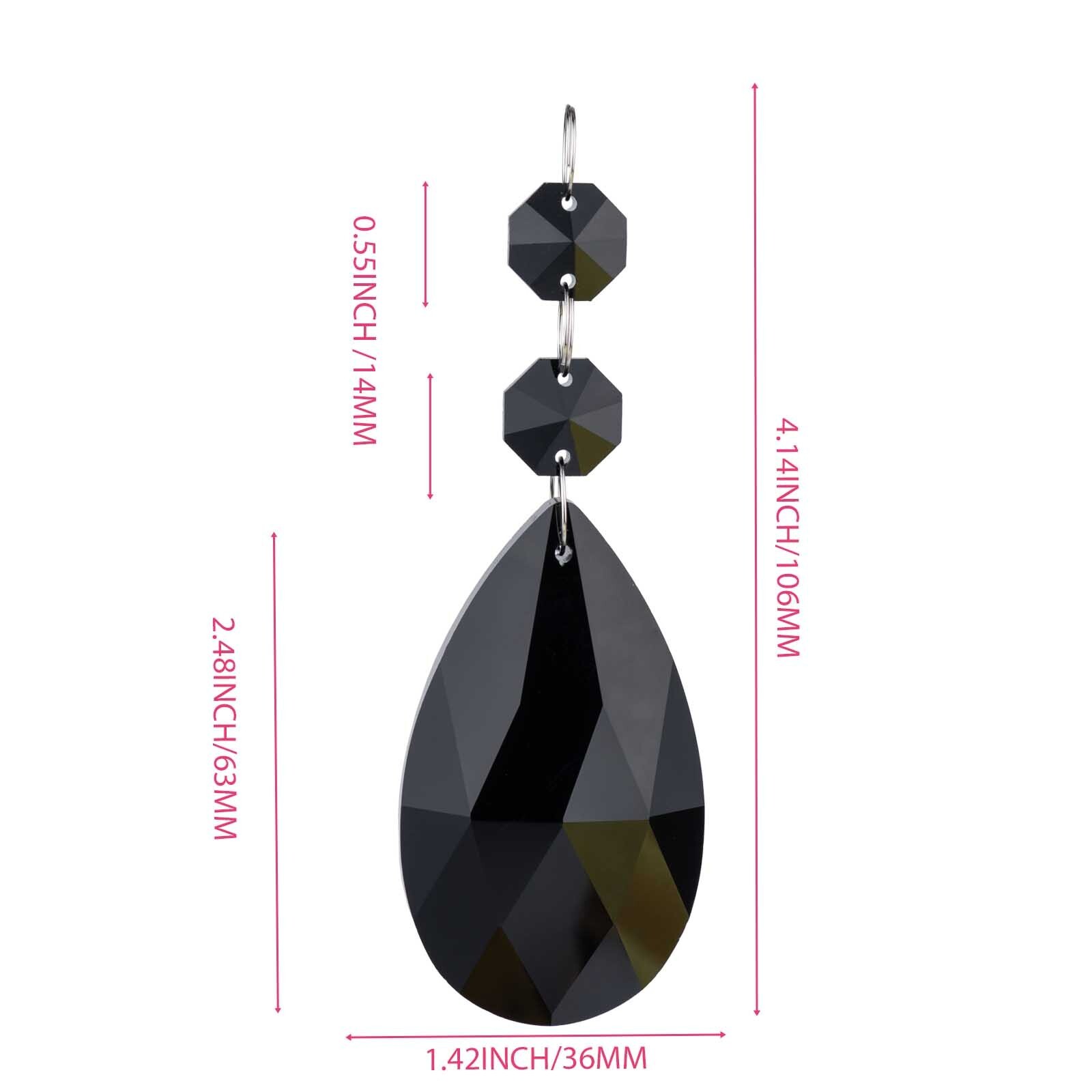 6pcs 2.5" Crystal Chandelier Teardrop,Light Replacement Part,Wedding Decor color