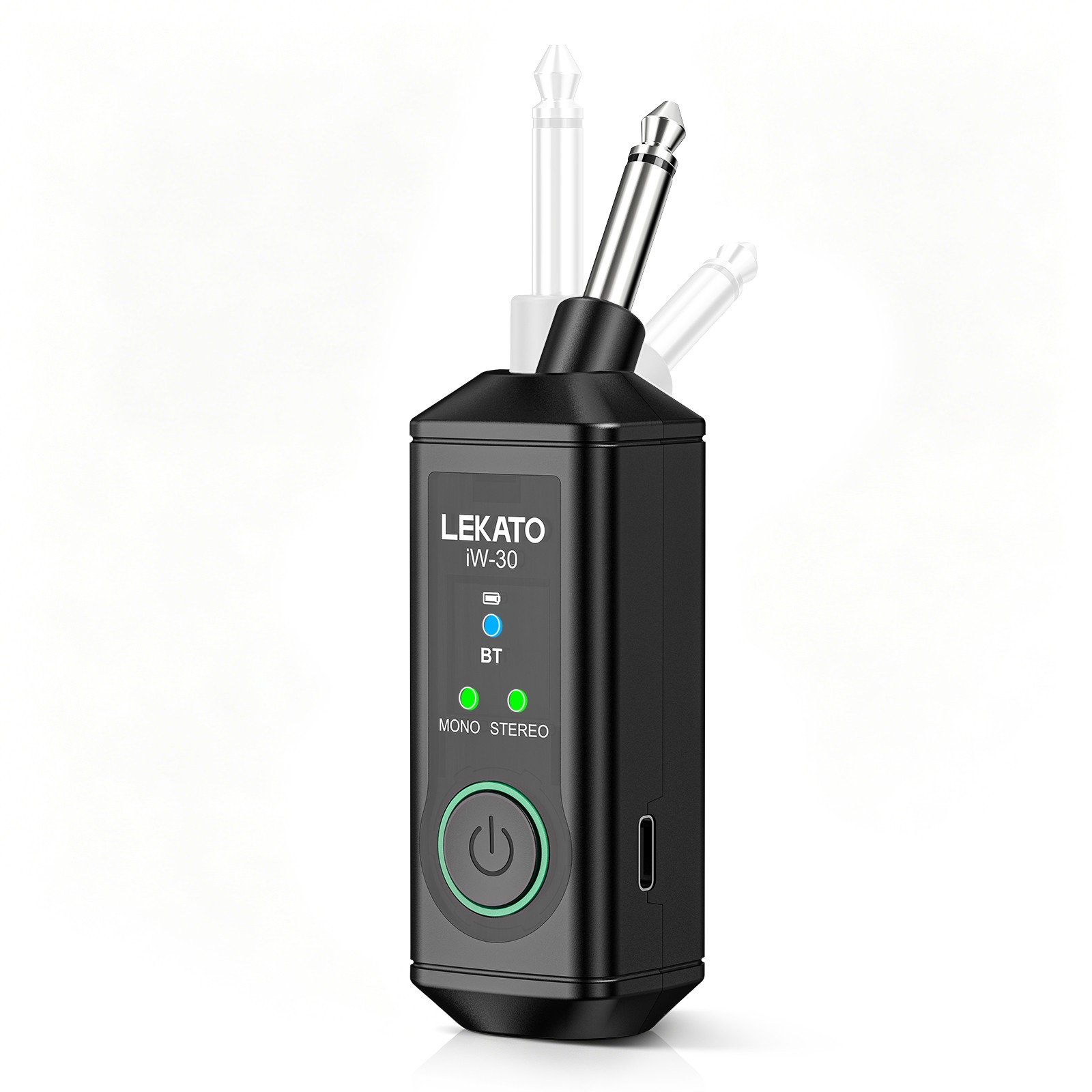 LEKATO iW-30 Bluetooth 5.3 Receiver 1/4" TS Wireless Stereo Adapter DJ Mixer PA