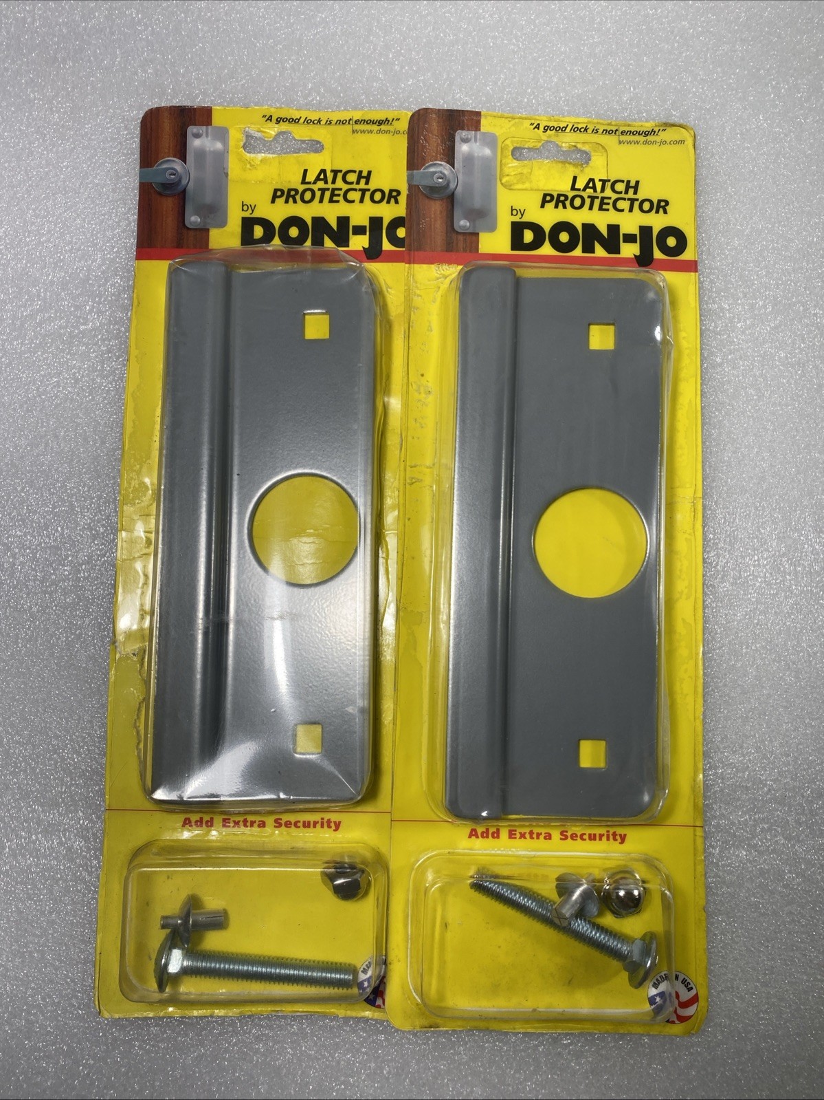 2-Don Jo LP-307-SL DON-JO LATCH PROTECTOR FOR ALUMINUM DOOR 7 IN. SILVER