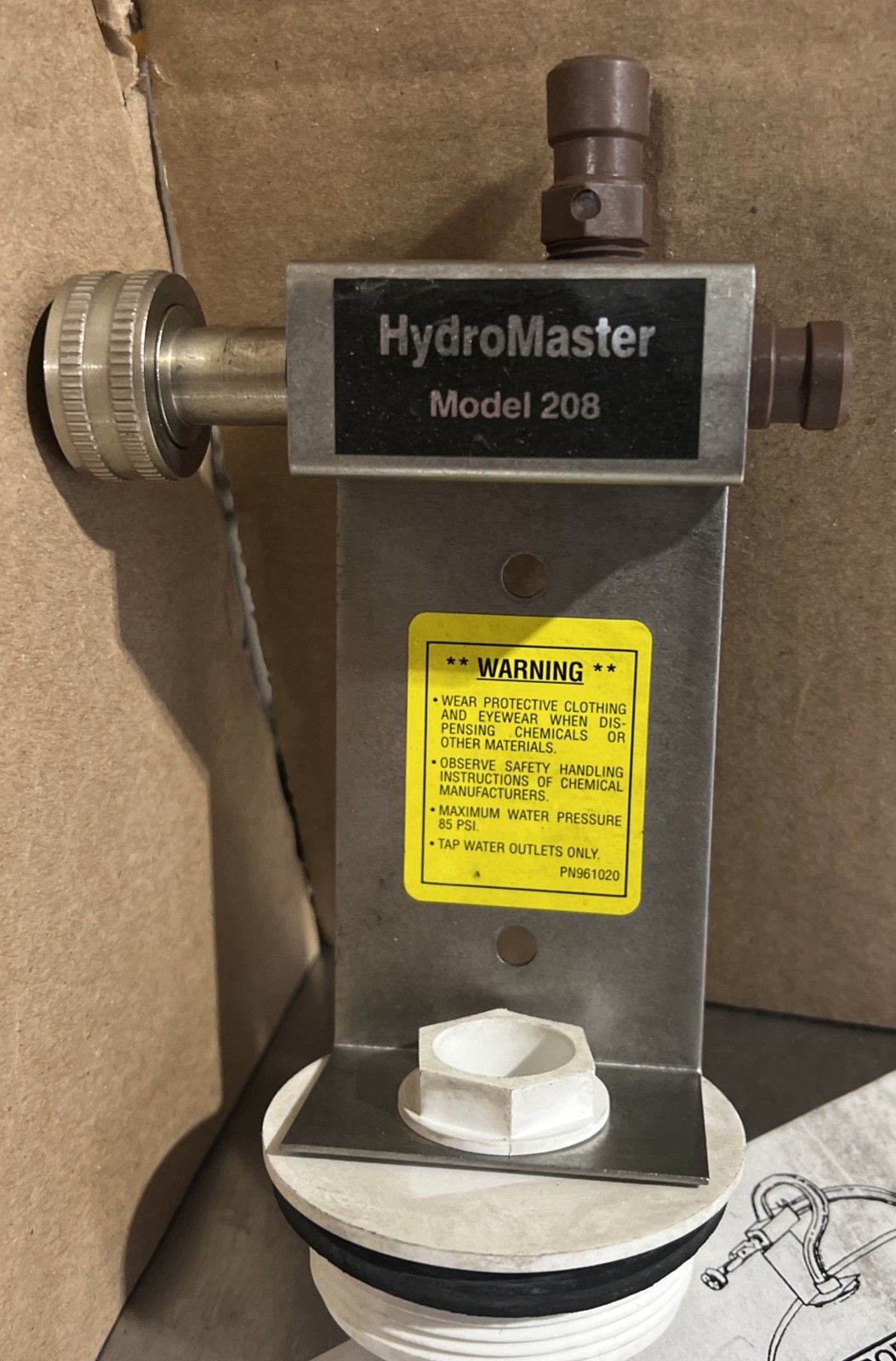 Hydromaster Systems Model 208 HydroMaster Venturi Mixer Nos Surplus No Box