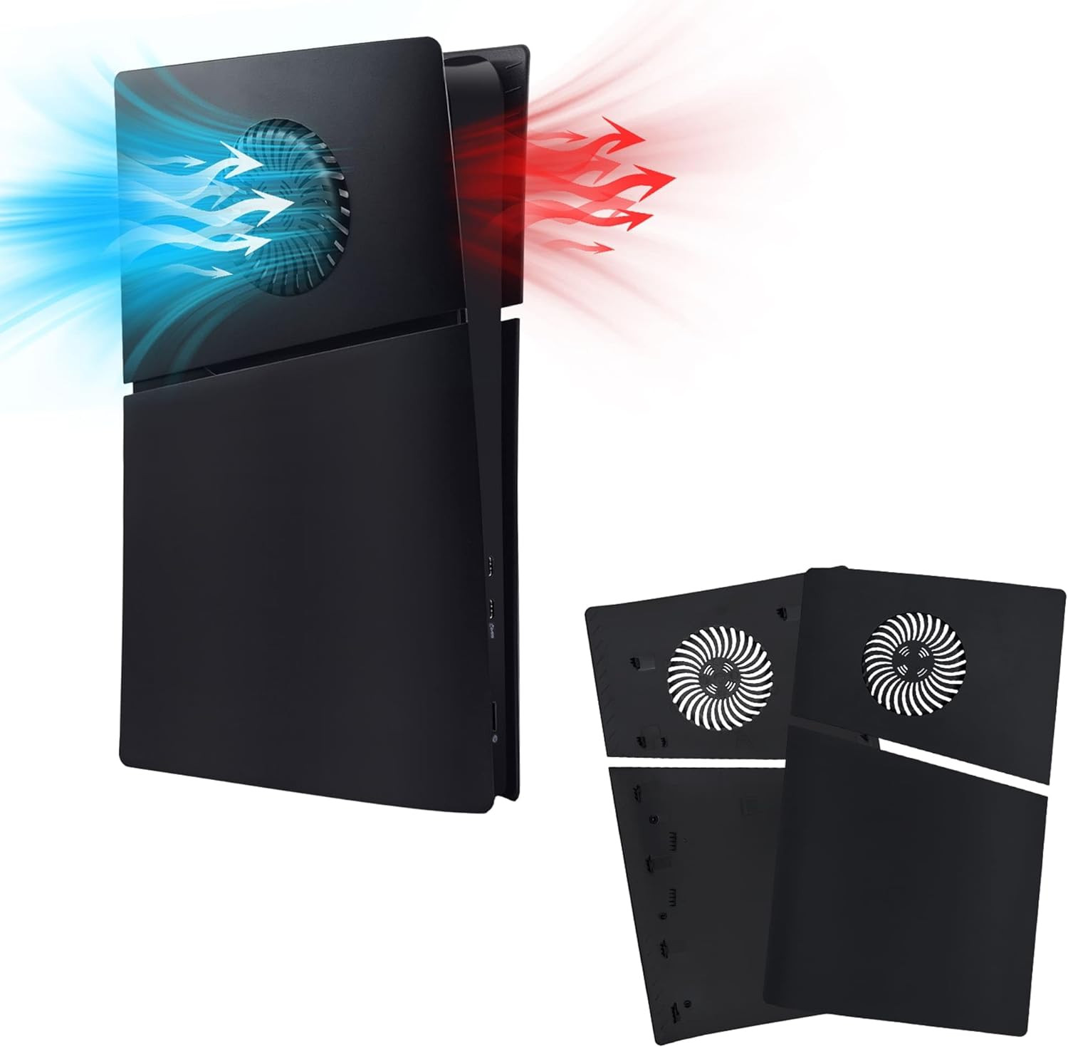 Face Plates for PS5 Slim Digital Edition Only, Anti-Scratch Replacement Panels C