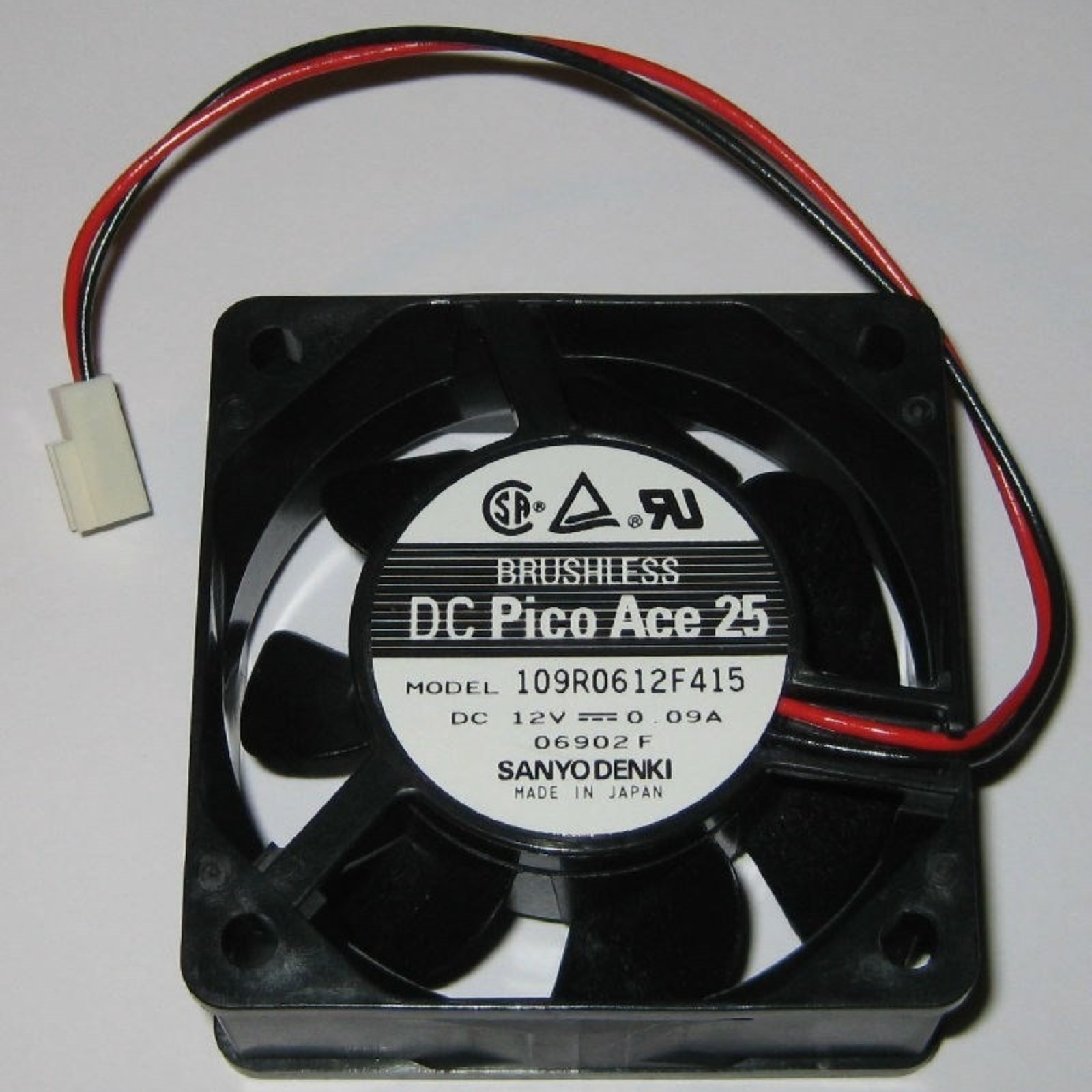 3pcs Sanyo DC Pico Ace 25 Cooling Fan 3100RPM Japan Made 12V 60mm 109R0612F415
