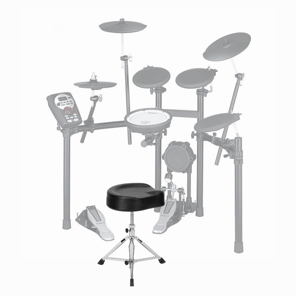 Adjustable Drum Throne Padded Stool Motorcycle Style Drum Chair Black