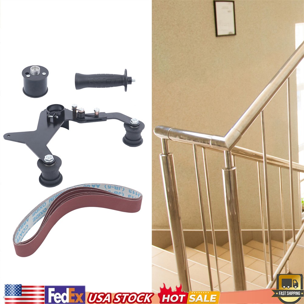 Fit 5/8-11 Angle Grinder Pipe Tube Polishing Tool Belt Sander Attachment Bracket