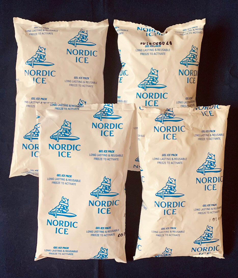 Nordic Ice Reusable Gel Ice Pack (Lot Of 4) 6.5x3.74in  Non-Toxic